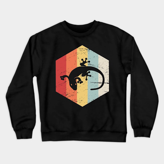 Vintage Retro Reptile Gecko Crewneck Sweatshirt by MeatMan